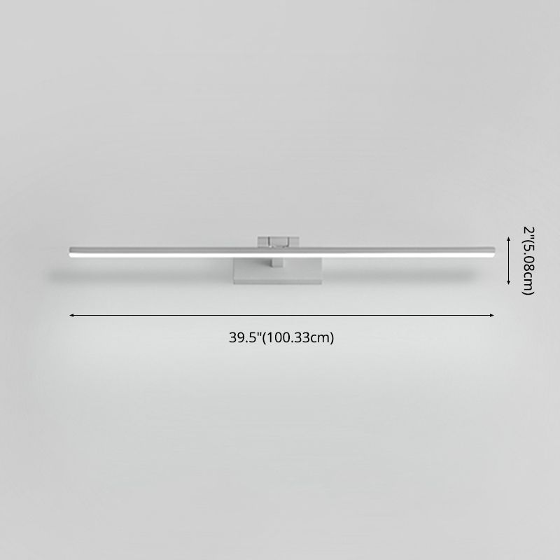 Moderno stile minimalista a parete lineare a parete vanità luci in alluminio sconde murale per bagno per bagno