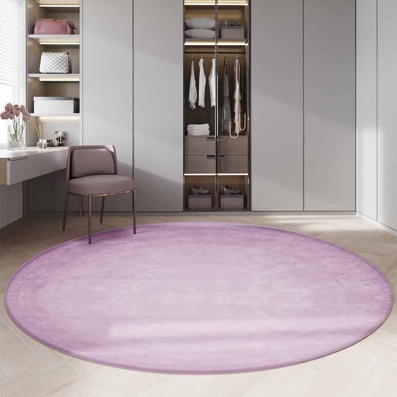 Fancy Green Area Carpet Modern Polyester Area Rug Pure Color Stain Resistant Rug for Bedroom