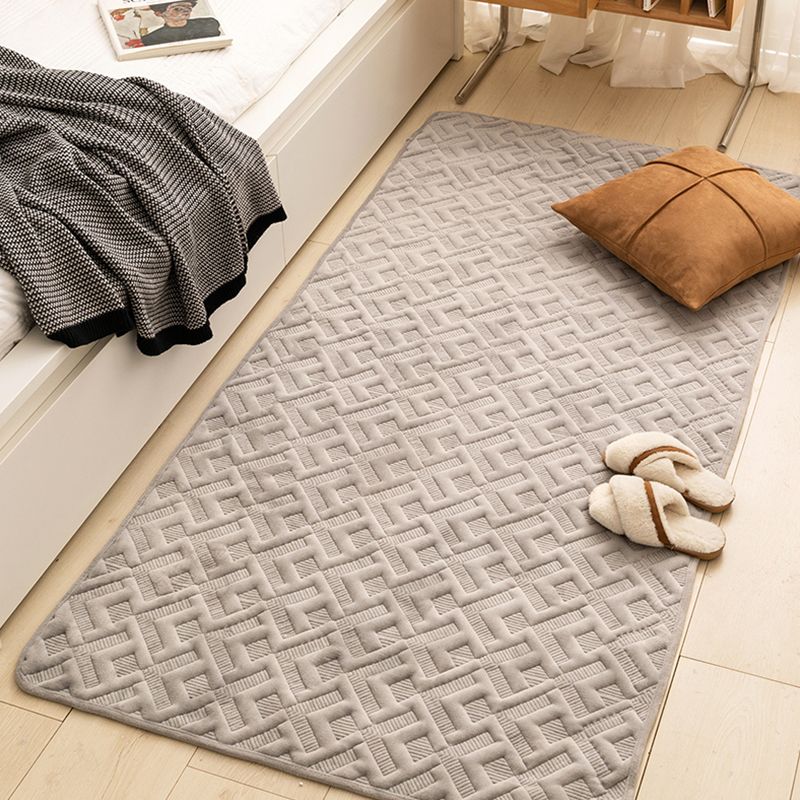 Tapis rose de couleur un tapis en polyester moderne tapis de support sans glissement pour décoration intérieure