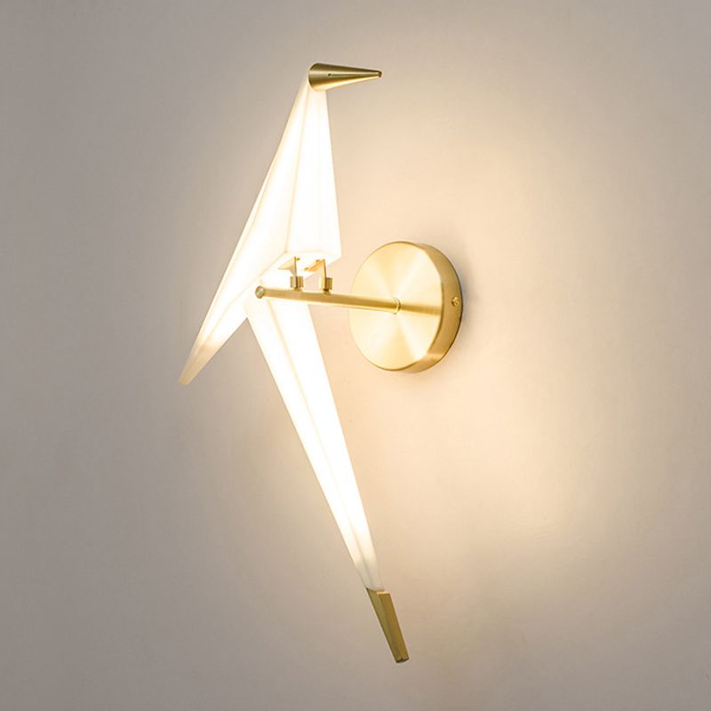 Art Creative Bird Wall Sconce LED Acrylic Shade Sconce Light for Restaurant Bedroom