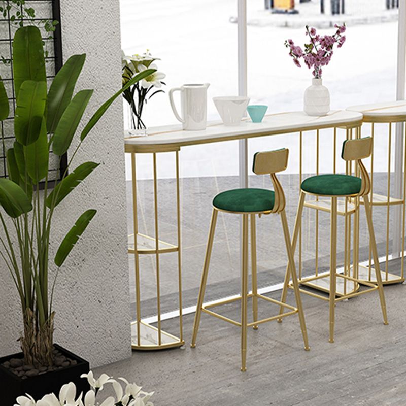 Industrial Bar Dining Table Oval Counter Height Dining Table for Kitchen