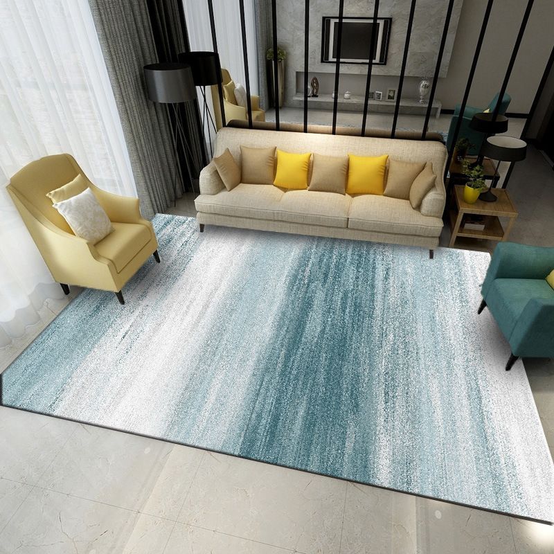 Modern Geometric Indoor Rug Patchwork Polyester Non-Slip Backing Area Carpet for Living Room