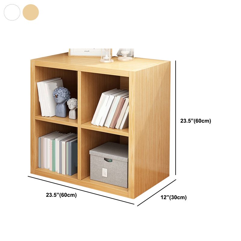 11.8" Wide Contemporary Shelf Closed Back Wood Natural Bookcase