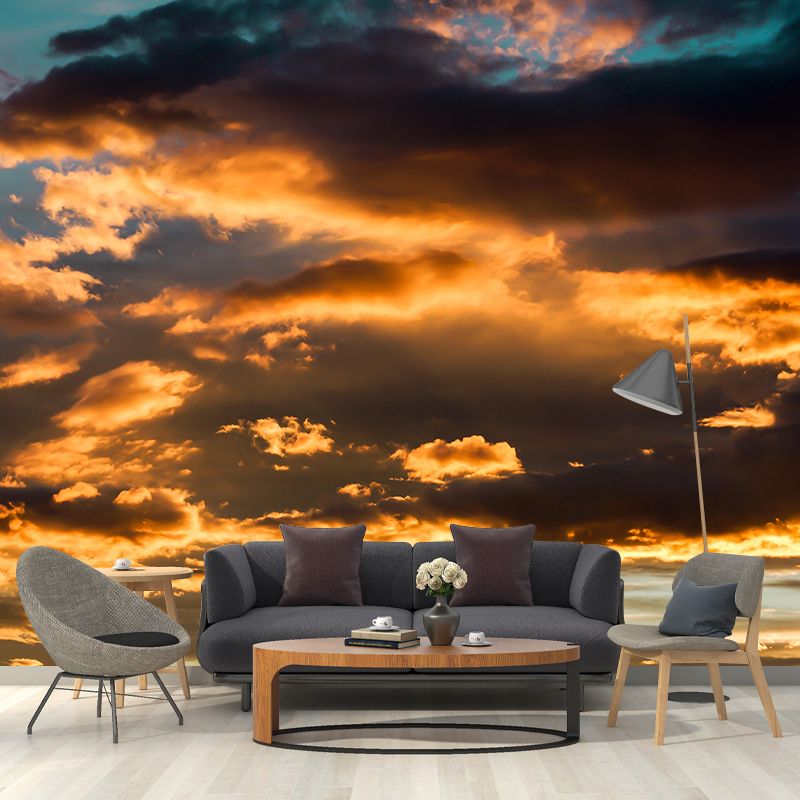 Customized Sky Mural Modern Style Mildew Resistant Living Room Wall Decor