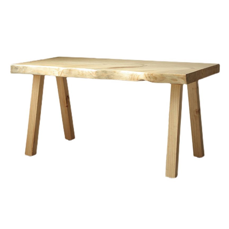 Contemporary Natural Standard Dining Set Solid Wood Kitchen Dining Set with 4 Legs Base