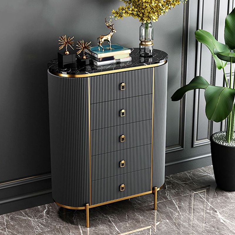 Glam Stone Bedroom Chest 16" Wide Storage Chest with Drawers