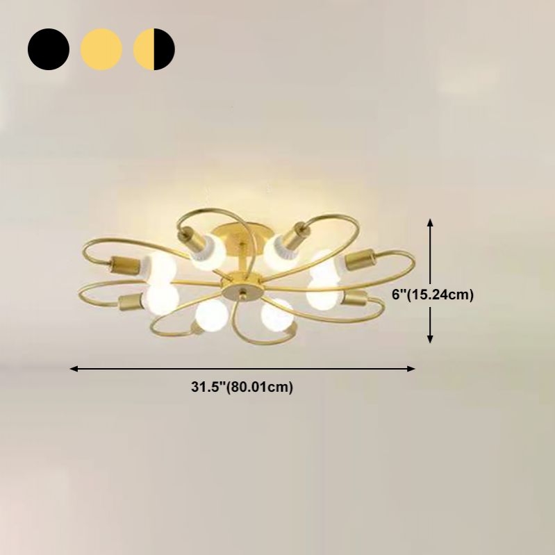 Metallic Swirl plafondlamp industriële stijl woonkamer semi spoeling mount licht