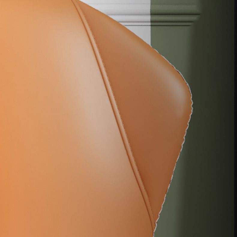 Chaise d'appoint scandinave à oreilles, chaise de salle à manger rembourrée en métal