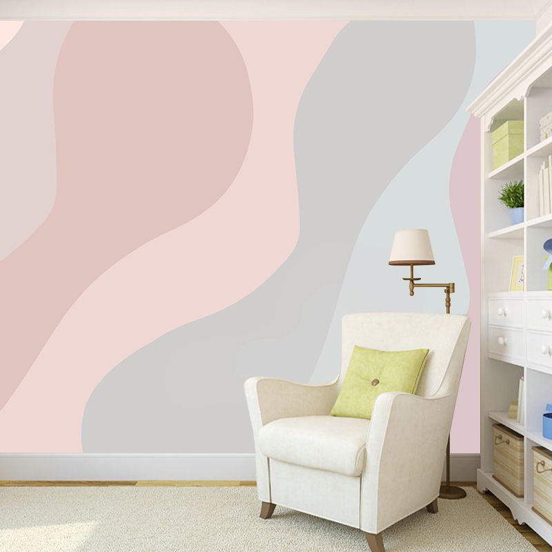 Abstract Style Illustration Wallpaper Environment Friendly Sitting Room Wall Mural