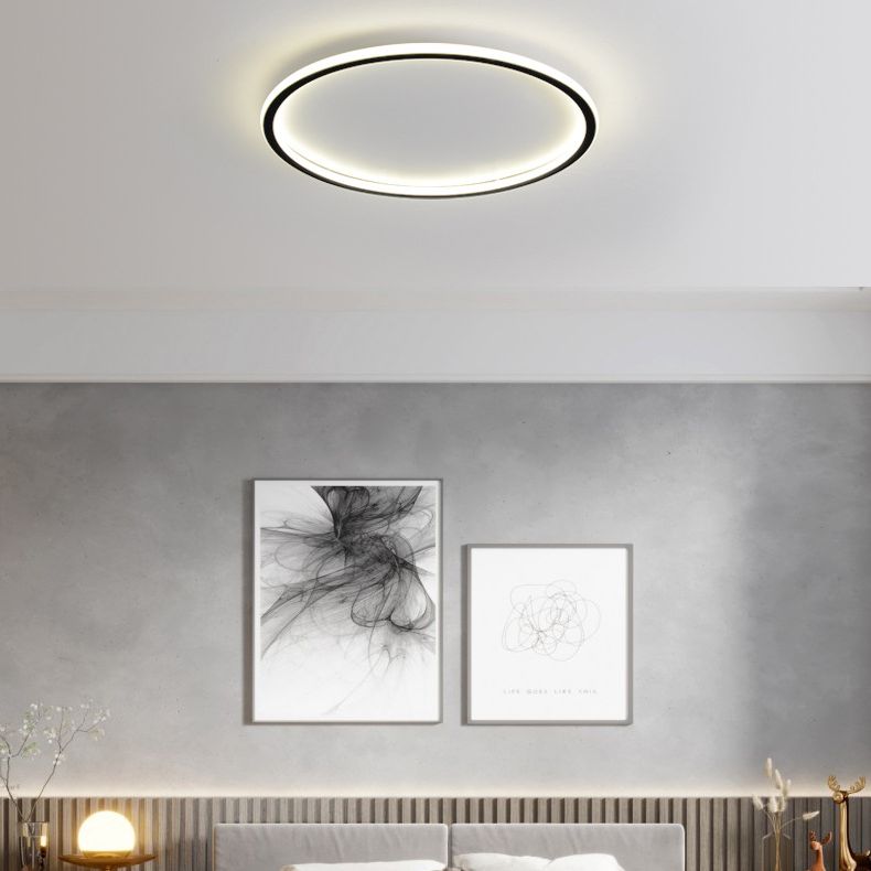 Anillo de aluminio LED empotrado montaje en techo estilo moderno 1 luz montaje empotrado luces