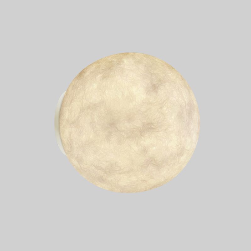 Art Deco LED SCONCE LICHTBEELDING WIT MAANSPLOK Mount Wandlicht met harsschaduw