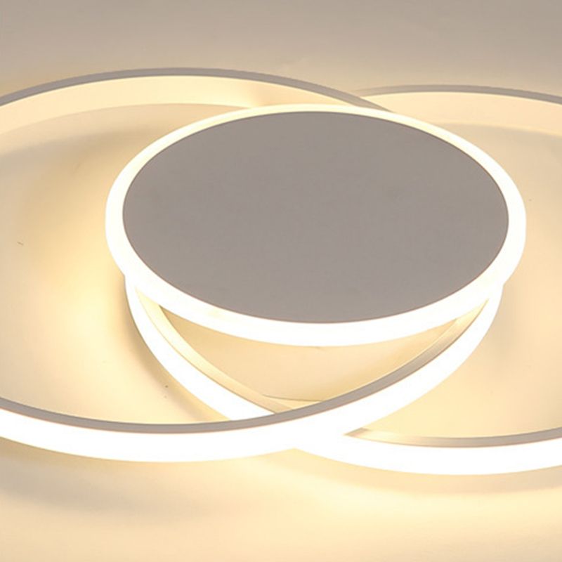 Kreisförmige Semi-Flush-Mount-Licht-Halterung Acryl Moderne Bündig-Halterung Deckenleuchte