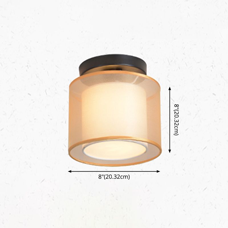 Luz de techo geométrico de oro de la luz de tela minimalista de tela de tela de tela de montaje de montaje de techo de la luz del techo