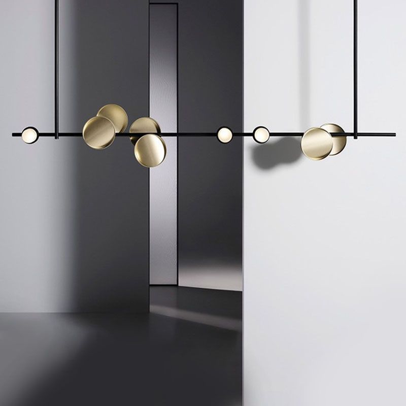 Postmodern Style LED Island Lamp Metal Dining Room Suspension Light Fixture