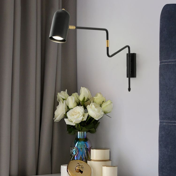 Metalen geometrische schaduwmuuronderdelen in moderne stijl zwenkarmwandverlichting