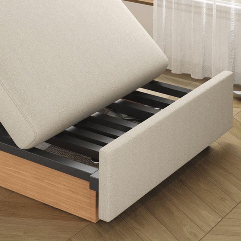 Modern Sofa Bed Twin-size Faux Leather Tufted Futon and Mattress with Storage