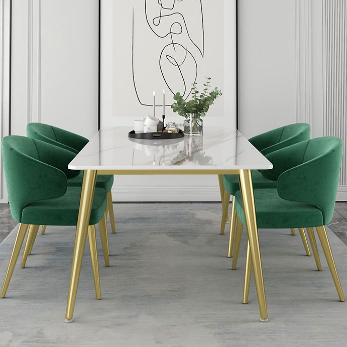 Glam Sintered Stone Dining Table Set 1/4/5/7 Pieces Dining Set