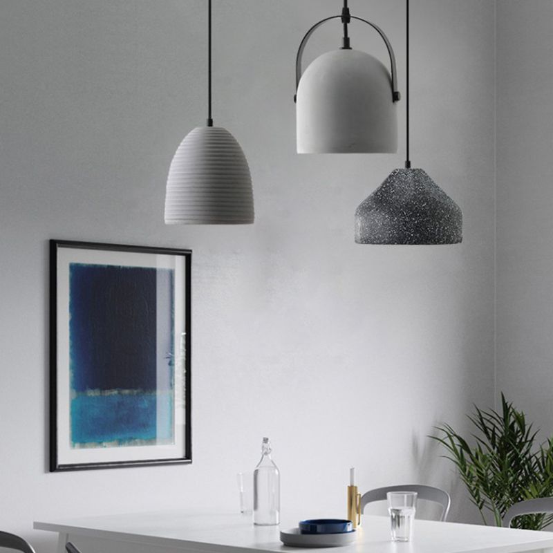 Zement -Anhänger -Deckenlichter mit Schatten moderner 1 leichter Anhängerlampe