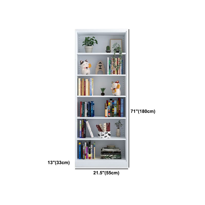 13" Wide Modern Bookshelf Closed Back Bookcase with Rectangular Shelves