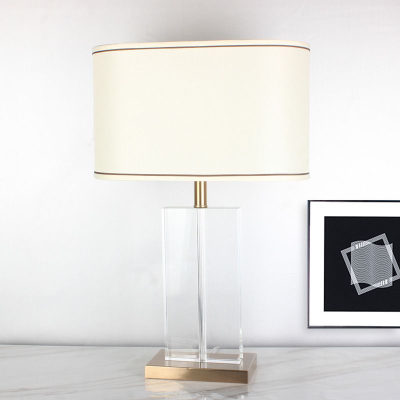 1 Kopf-Rechteck-Aufgabe Lampe zeitgenössische handgeschnittene Kristalllesebuch Licht in Weiß