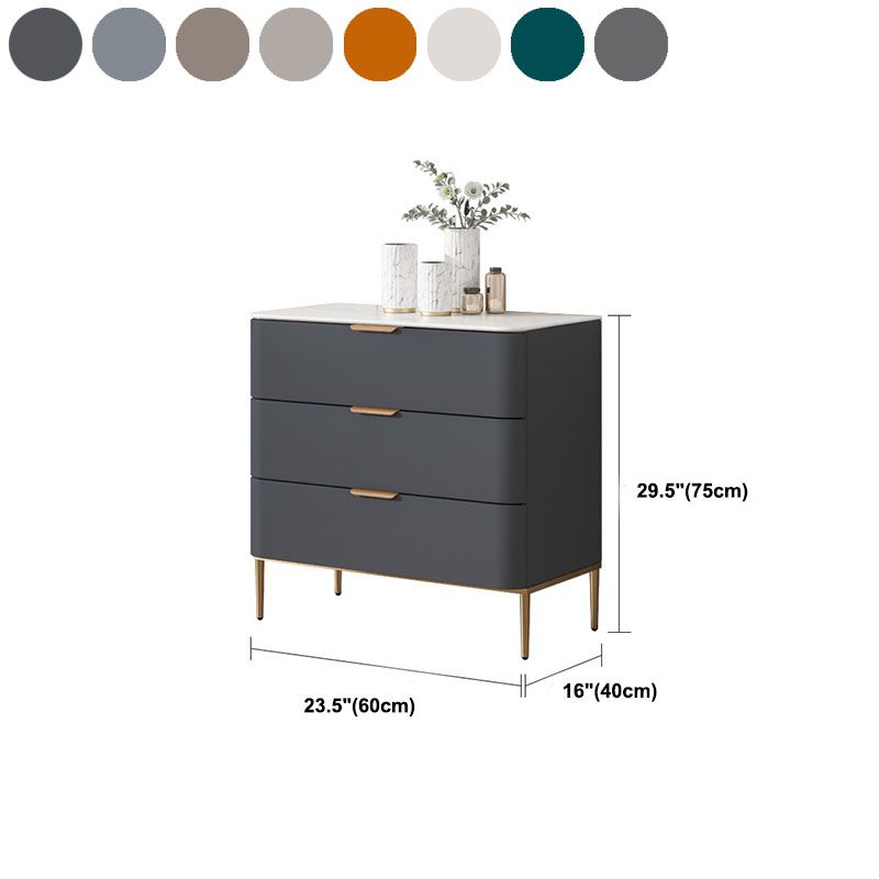 Solid Wood Glam Storage Chest Dresser Vertical Storage Chest with Metal Feet