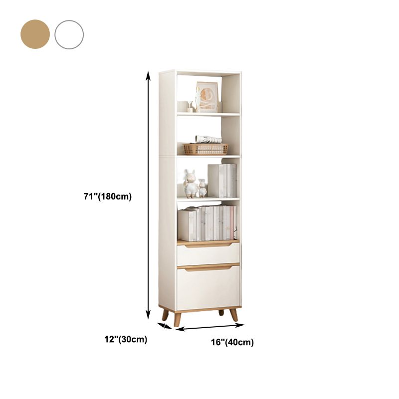 Standard Bookshelf with Drawer Modern Shelf Bookcase for Office