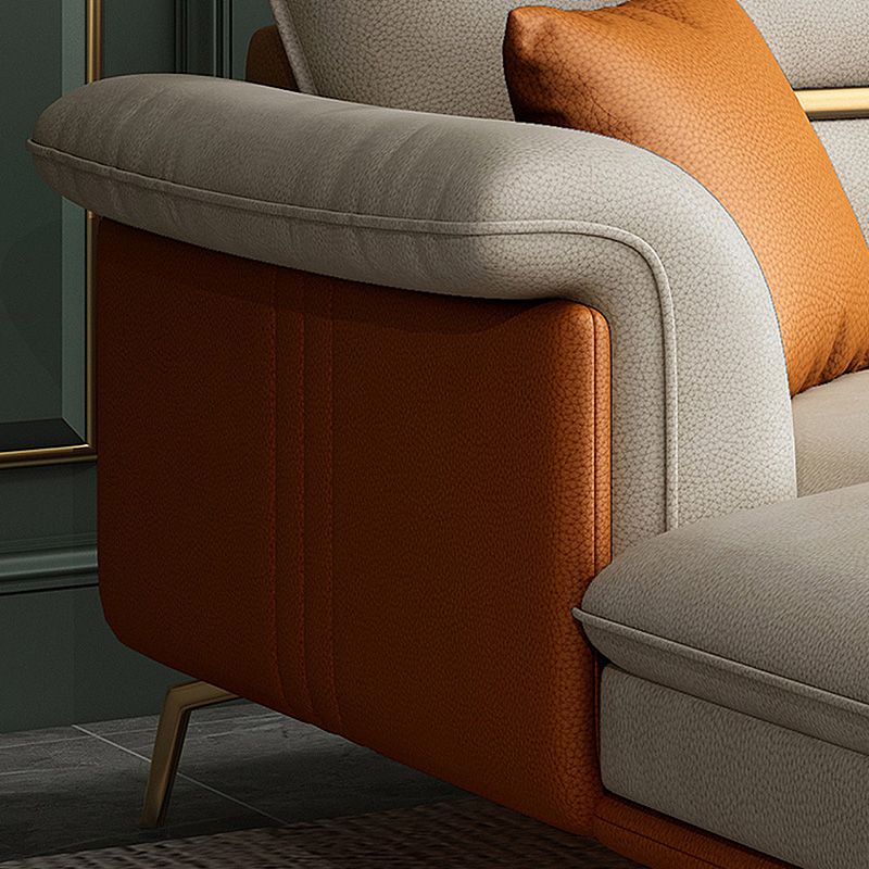 Faux leather Removable Cushions Pillow Top Arm Sofa and Sectional with Slipcovere