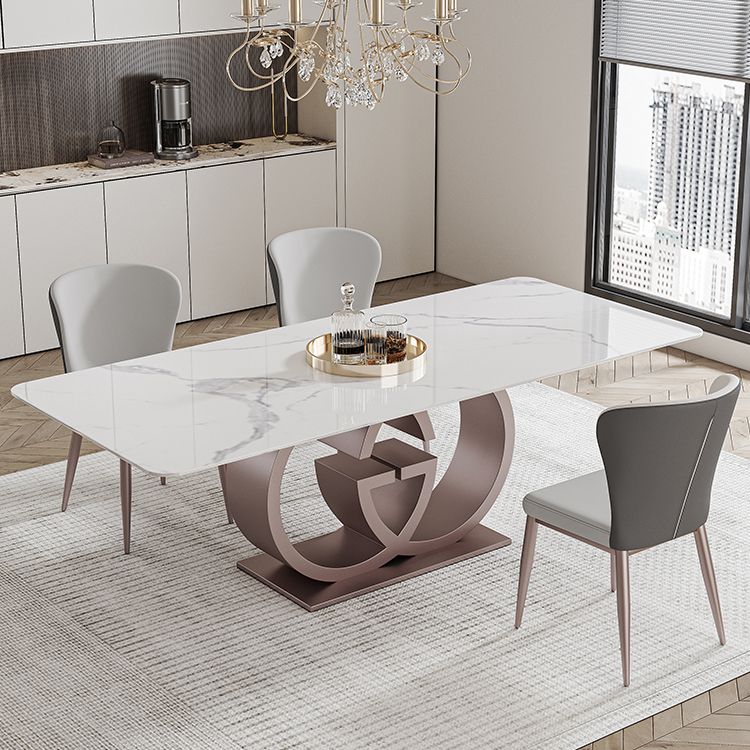 Designer Style Sintered Stone Dining Set Rectangle 1/3/4/7 Pieces Dining Room Table Set
