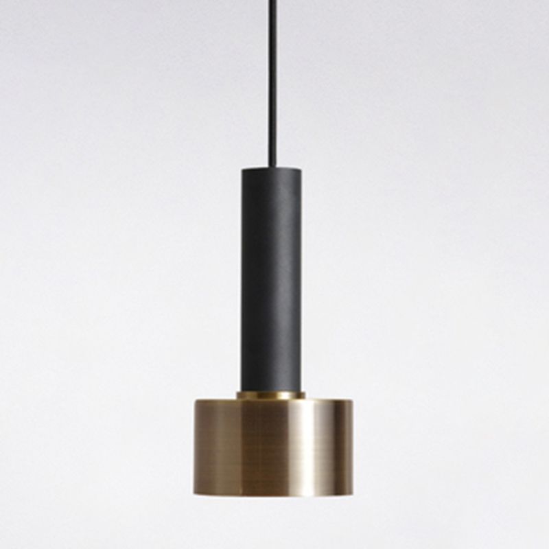 Metal Shaded Down Lighting Pendant Minimalist Style Pendant Lighting Fixture in Black