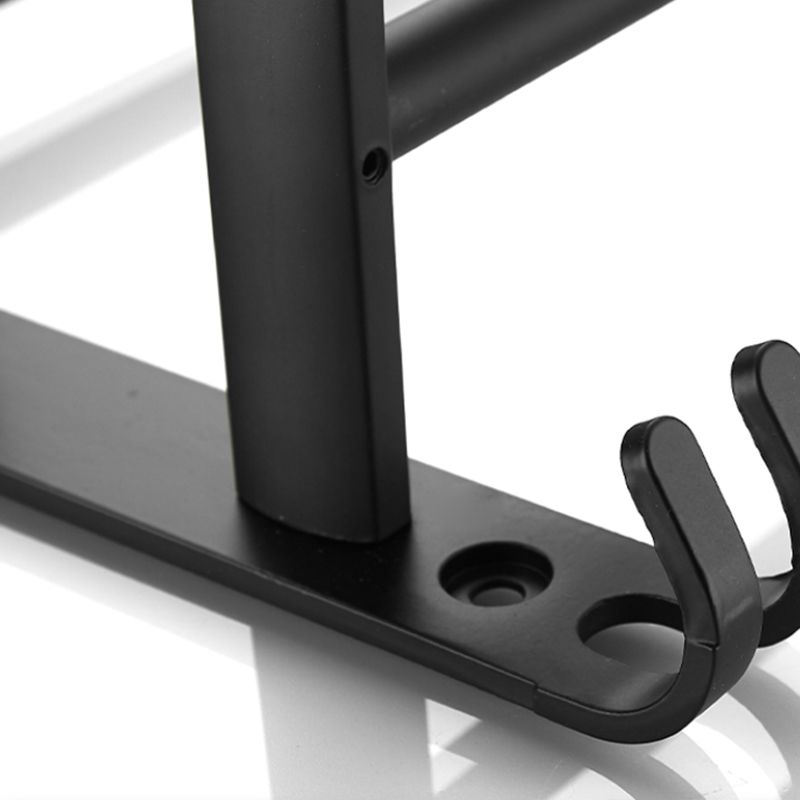 Modern Black Bathroom Accessory Kit Paper Holder Towel Bar Bath Hardware Set