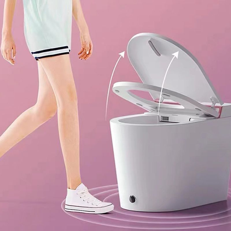 Contemporary Floor Mount Toilet Heated Seat Included Urine Toilet for Washroom