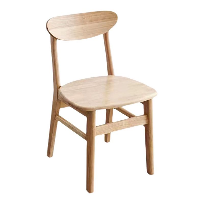 Modern Kitchen Opening Back Dining Side Chair Khaki Wood Dining Side Chair