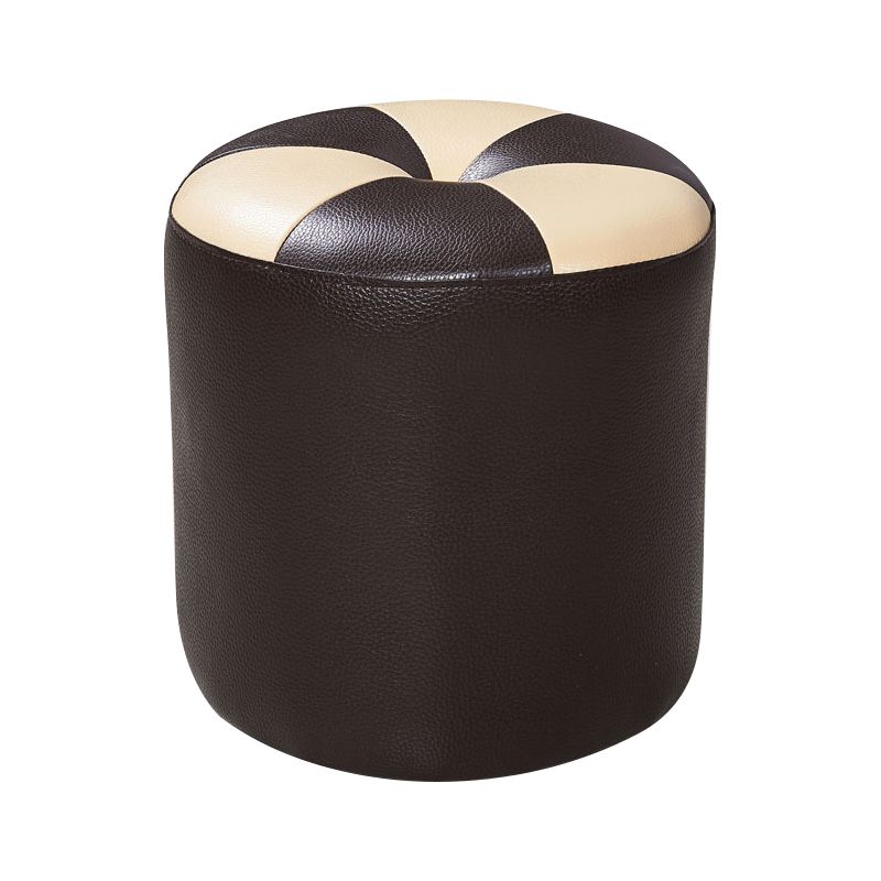 Purple Modern Round Pouf Stain Resistant Color Piece Pouf for Living Room