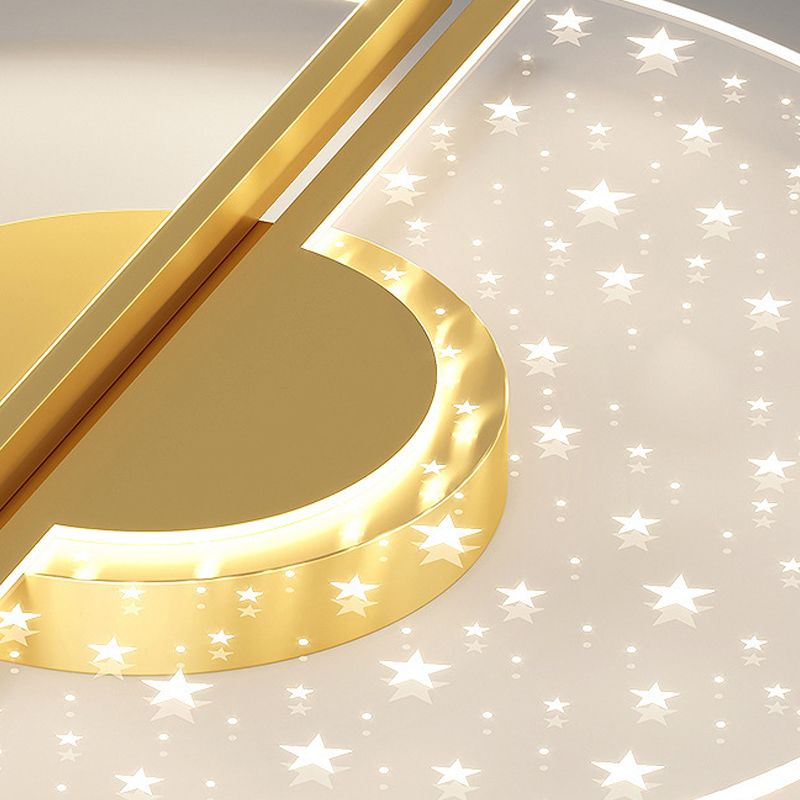 Cirkelvormige plafondlamp in Scandinavische stijl, metalen LED-slaapkamer, plafondgemonteerde lichtarmatuur