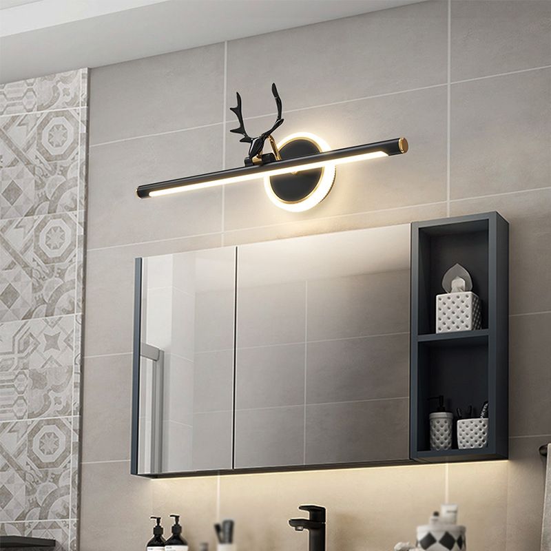 Metal Linear Shape Vanity Light Modern Style 1-Light Vanity Light Fixture