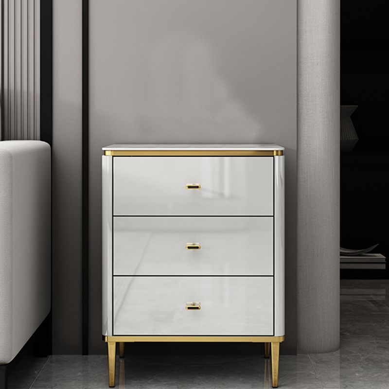 Glam Vertical Lingerie Chest Stone Storage Chest with Drawers for Bedroom