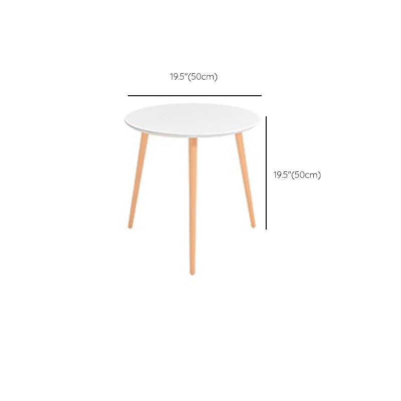 Contemporary Wood 3 Legs Round Living Room Accent Side Table