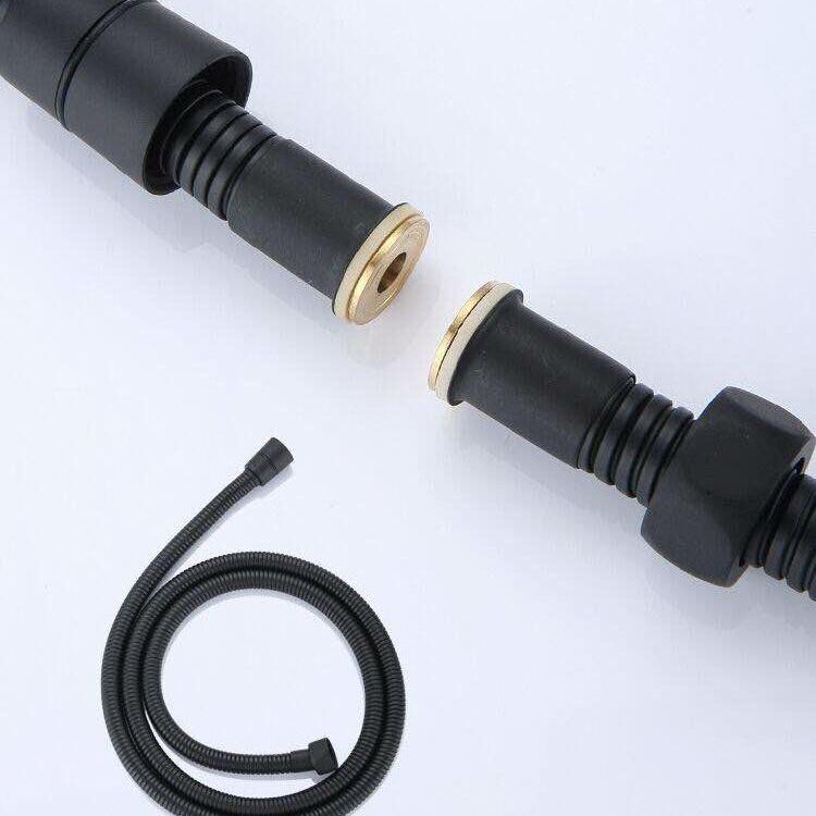 Waterfall Spout Tub Filler Handshower Lever Handle Wall-Mounted Shower Hose Tub Faucet