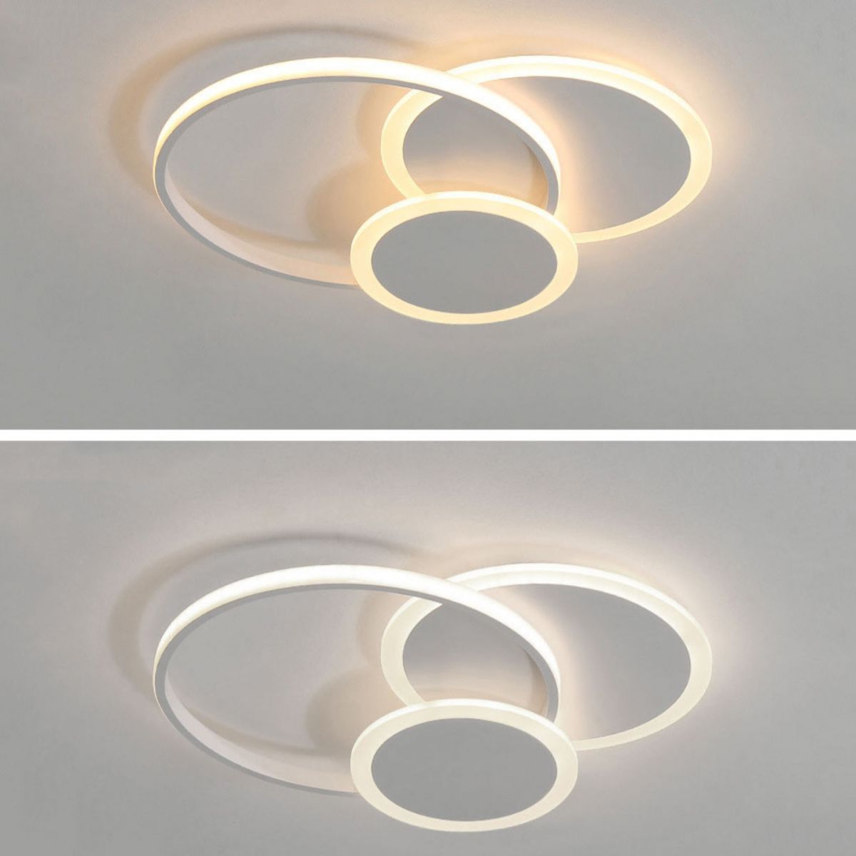 Round LED Flush Mounted Ceiling Lights Contemporary Lighting Fixture for Living Room