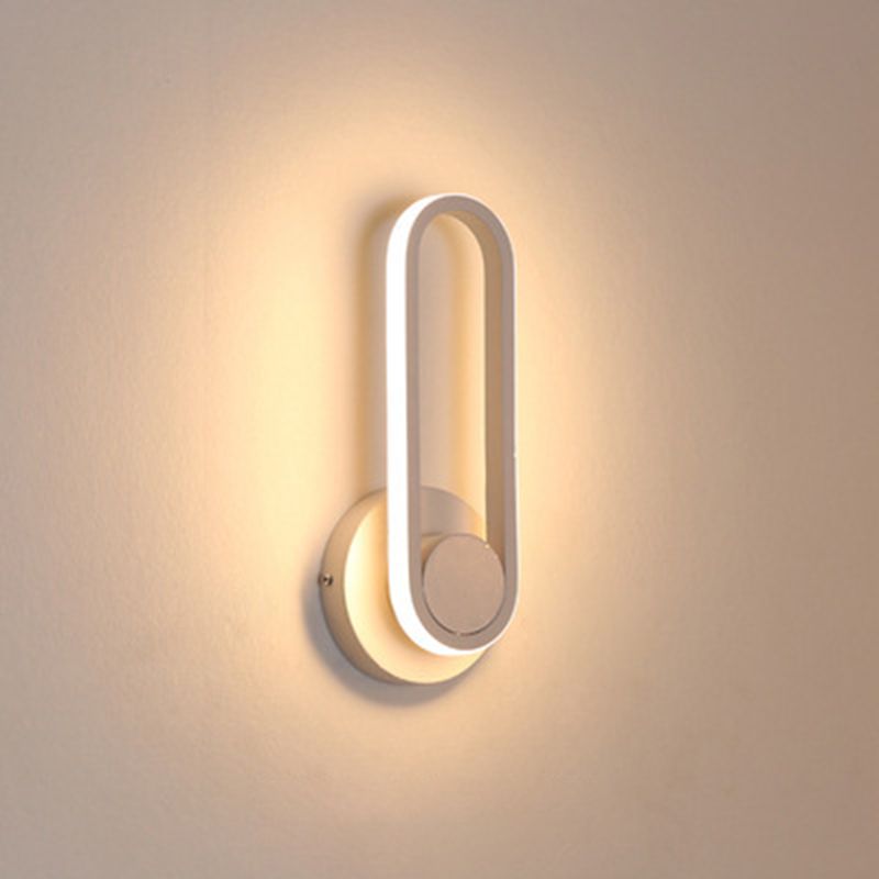 11.8" Height Modern Simplicity LED Wall Lamp 330° Rotatable Line Light for Bedroom