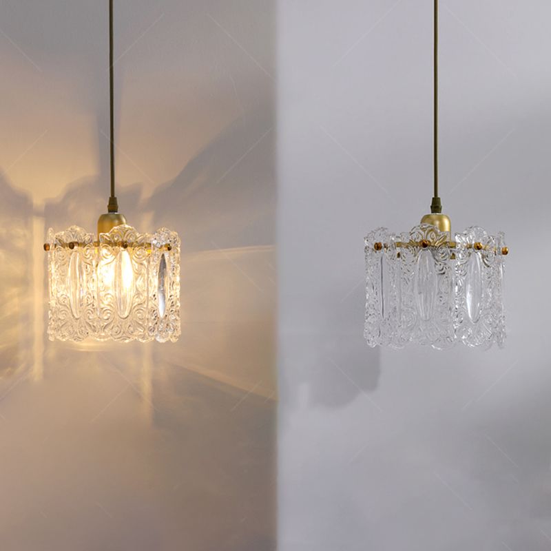 Gold Glass Pendant Lighting Fixtures Minimalism Ceiling Pendant for Dining Room
