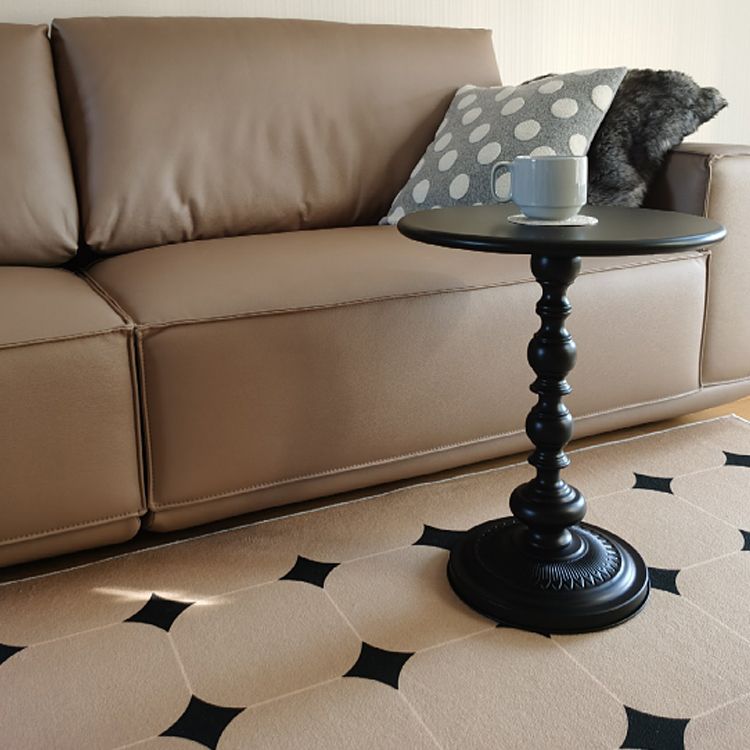 20.5 inch Tall Pedestal Side Table Metal Round Side End Table