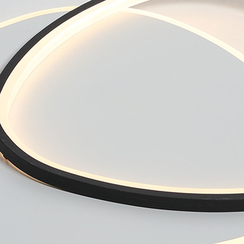 Triángulos modernos iluminación de techo de techo de metal led dormitorio de techo en negro