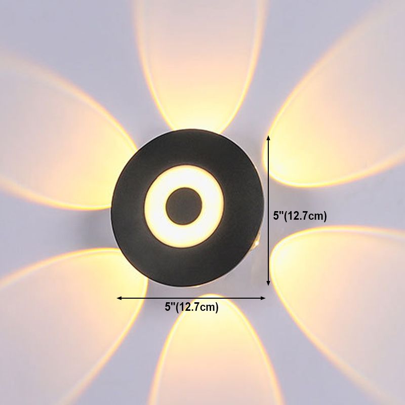 Aravera de pared de LED redonda de pared de aluminio de estilo moderno para al aire libre