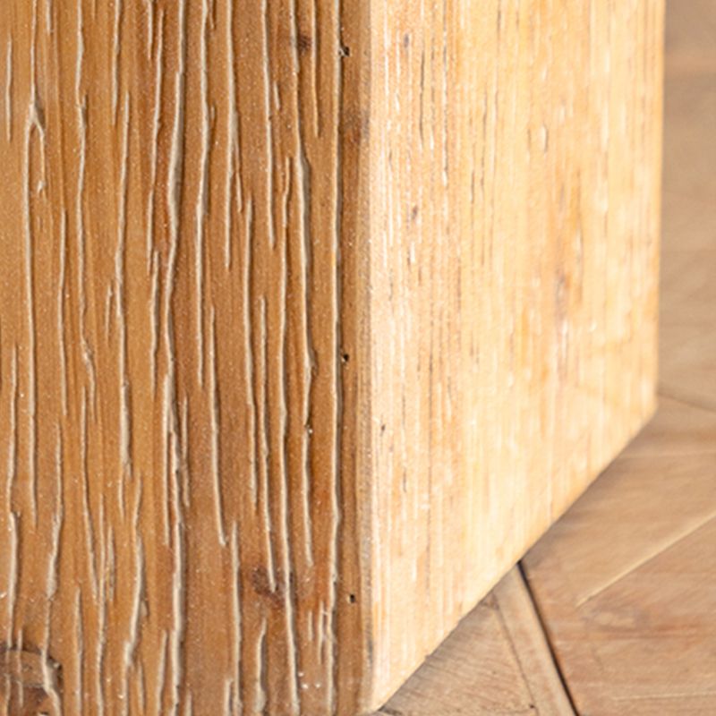 Rustic Corner Table Solid Wood Brown Side End Table for Living Room