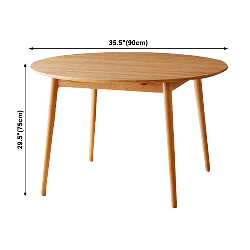 Colección de comedor de madera sólida Mesa de comedor de estilo contemporáneo con 4 patas