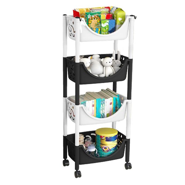 Modern Style Bookcase Etagere Open Back Plastic Bookshelf for Home