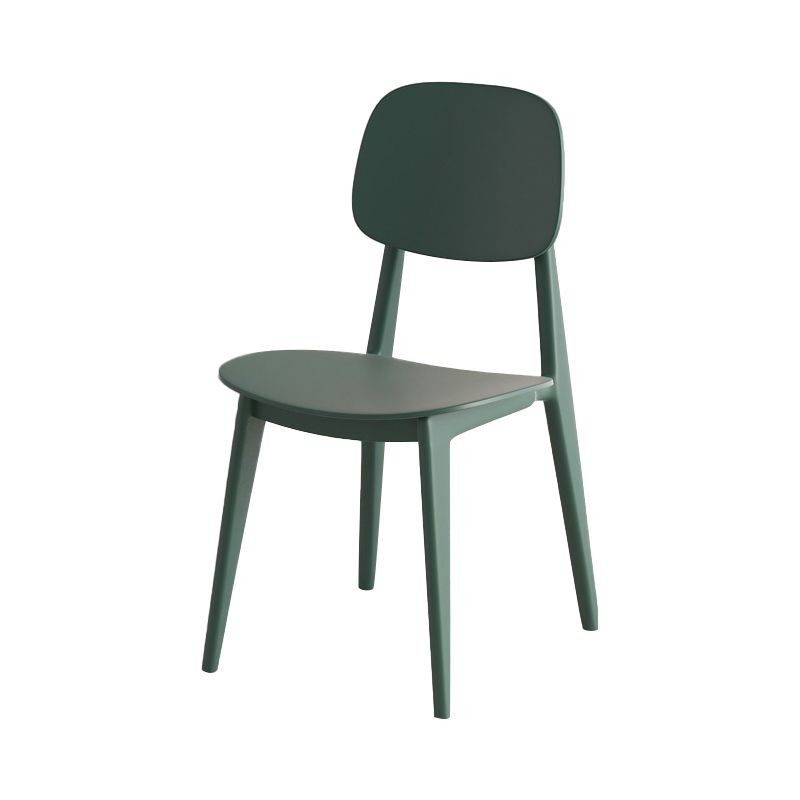 Modern Plastic Chair Open Back Dining Side Furniture in Matte Finish for Kitchen