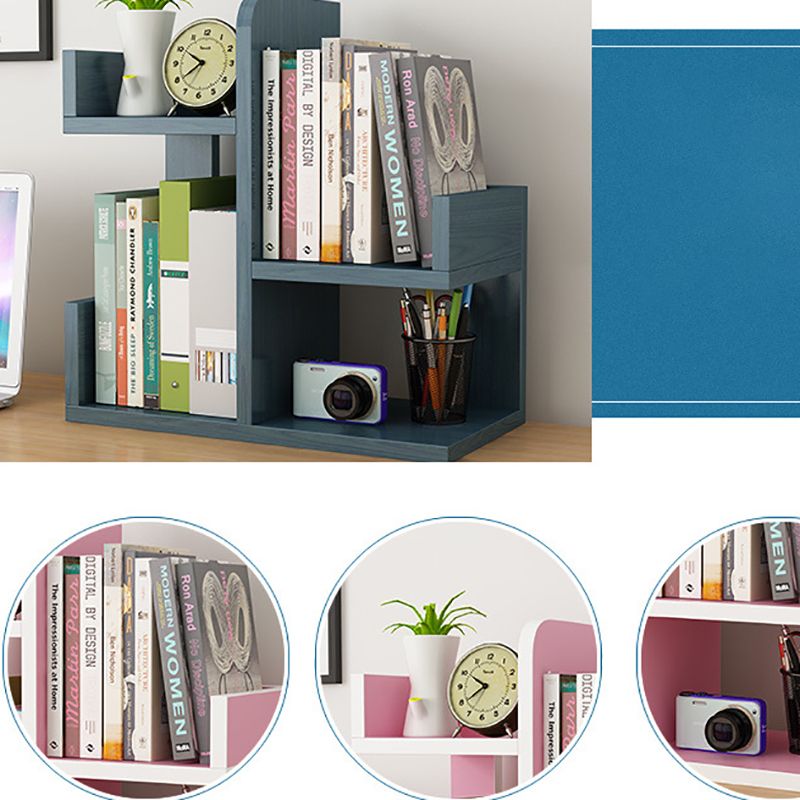 Standard Engineered Wood Book Shelf Contemporary Open Bookcase