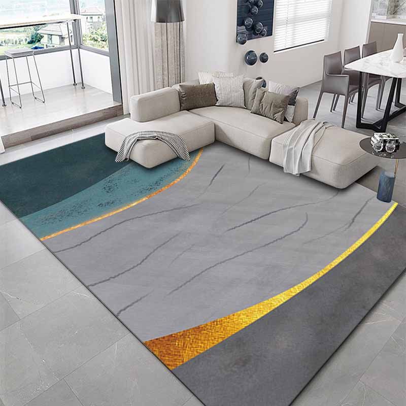 Gorgeous Polyester Carpet Modern Houndstooth Pattern Rug Living Room Carpet with Non-Slip Backing